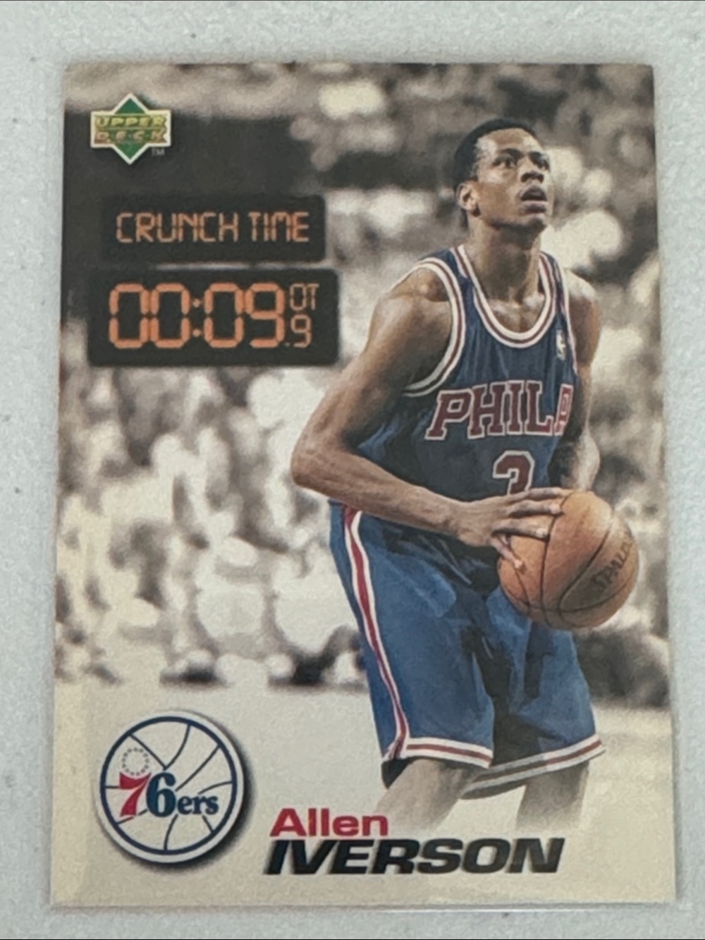 Upper Deck Allen Iverson Philadelphia 76ers Trading Card - Blue
